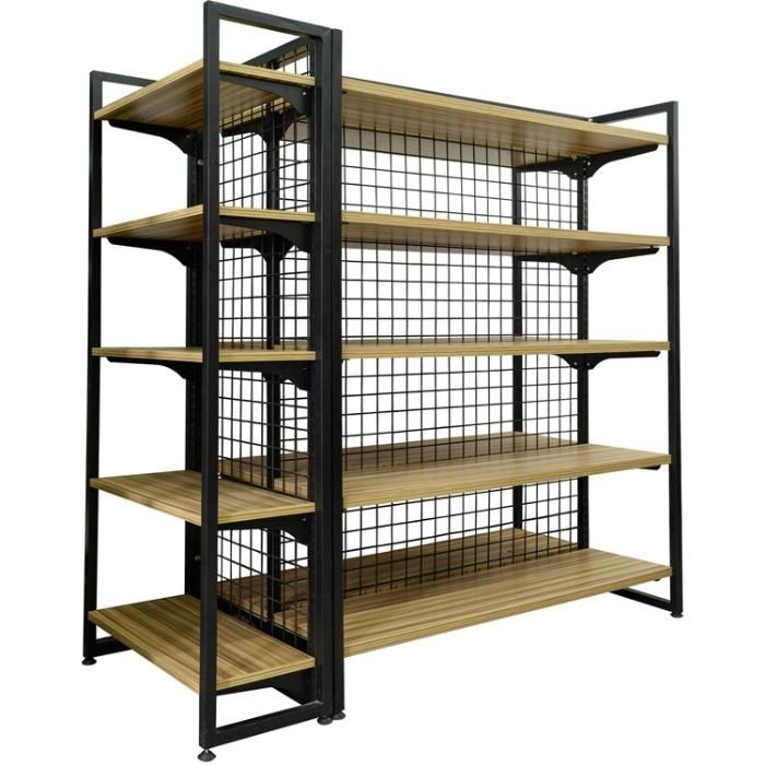 Brand New Wood Gondola Supermarket Steel Shelf with Great Price