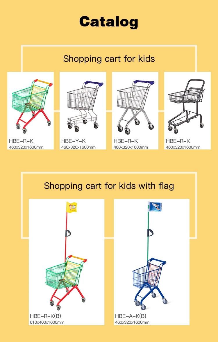 Supermarket Kids Shopping Trolley with Children Toy Car