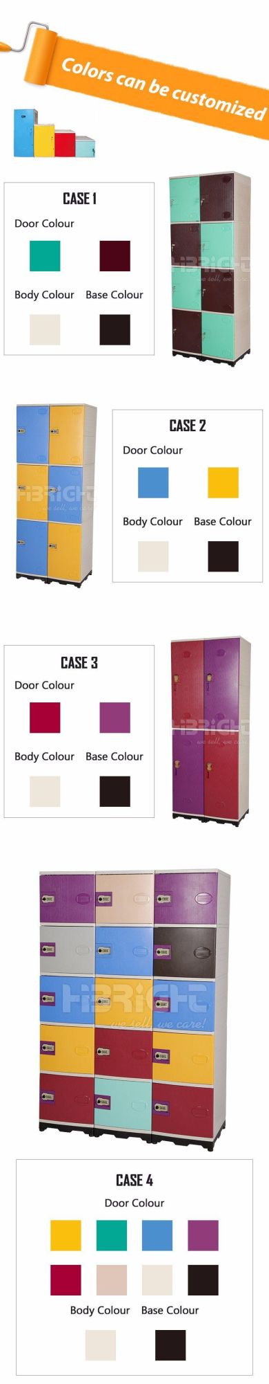 ABS Plastic Storage Locker Cabinet