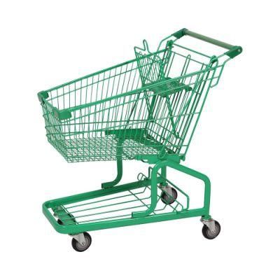 Colorful Popular Style Plastic Shopping Cart Js-Tge02