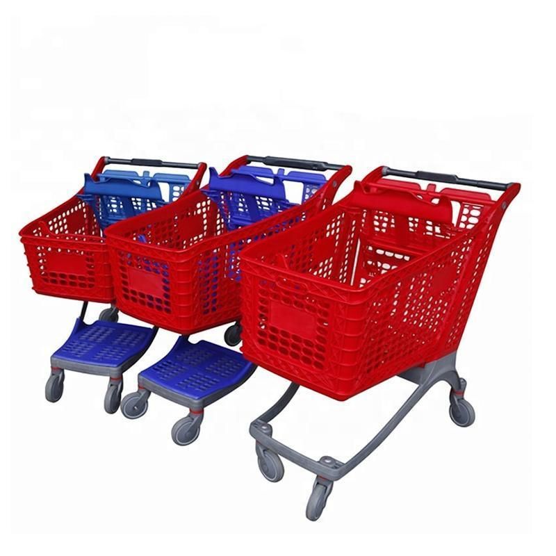 Wholesale Plastic Shopping Trolley Used Supermarket Hand Push Cart