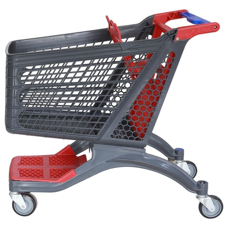 Hot Selling Trolley Cart Customized Color Plastic Shopping Trolley