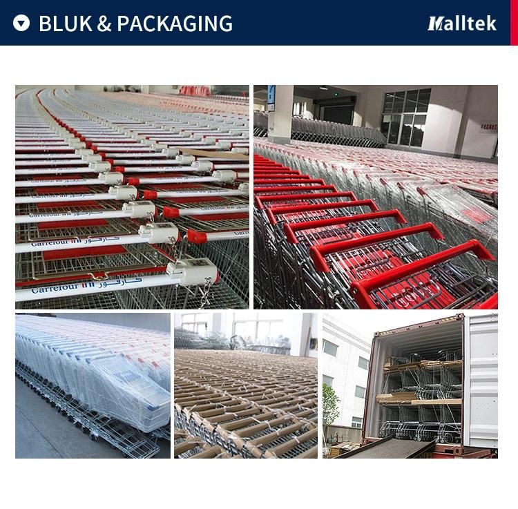 Hot Sale Powder Coating PU Wheels Grocery Trolley