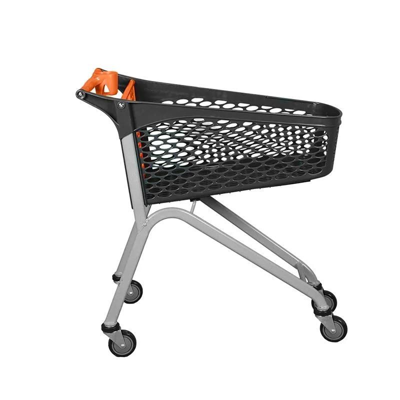 Four Wheels Plastic Shopping Trolley 100-220L Supermarket Shopping Cart