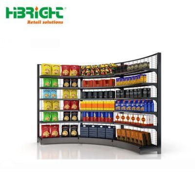 Fashion Customized Supermarkets Shelf Rack with Arc Shape