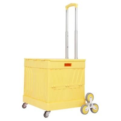 Factory Wholesale Plastic Utility Shopping Trolley Personal Market Folding Carts Stair Climber