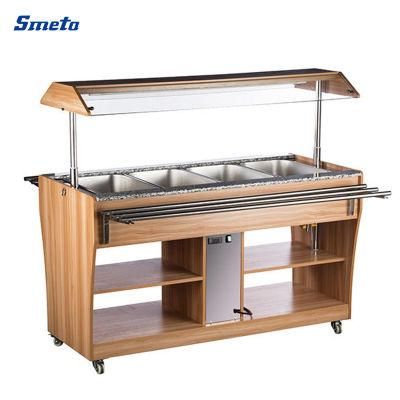 149cm Width Hot Food Warmer Showcase Hot Dishes Buffet Trolley