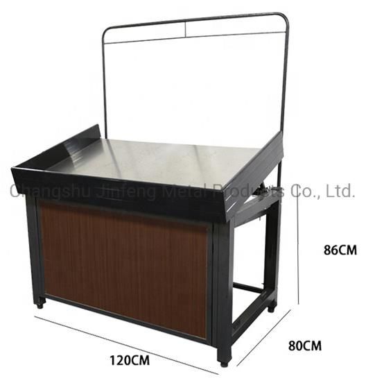 Supermarket Equipment Wooden and Metal Display Rack Display Shelves for Fruit and Vegetable