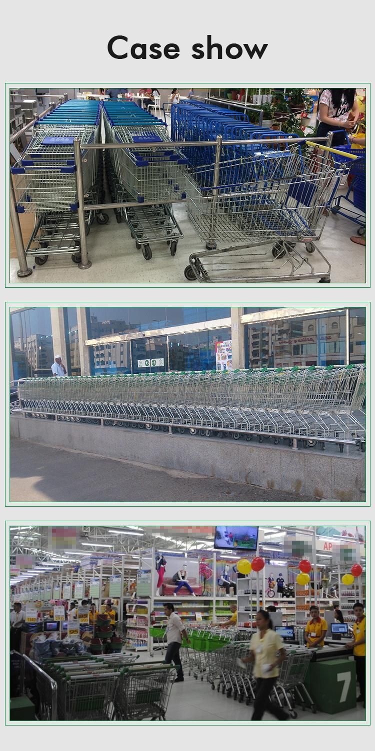 Hot Selling Asian Style Supermarket Trolley Metal Shopping Cart