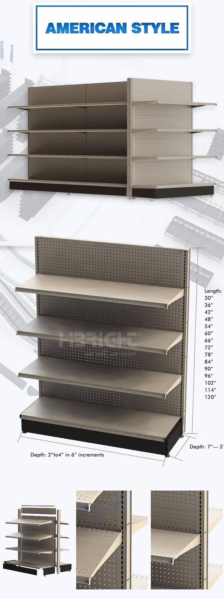 Shopping Mall Retail Produce Display Shelves Round Metal Shelf for Store