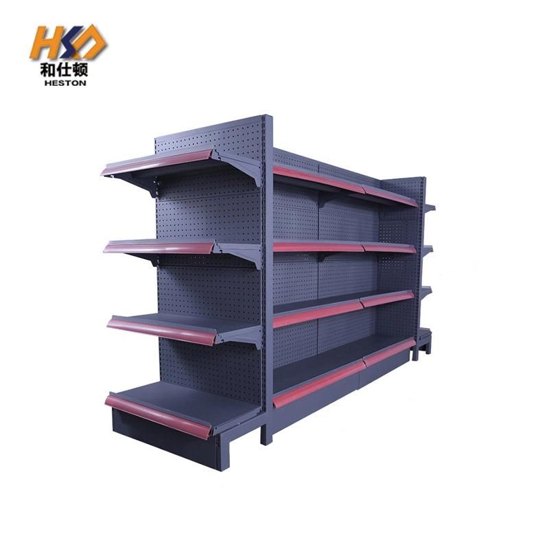 Wholesale Metal Display Rack for Groceries Gondola Heavy Duty High Quality Supermarket Shelves