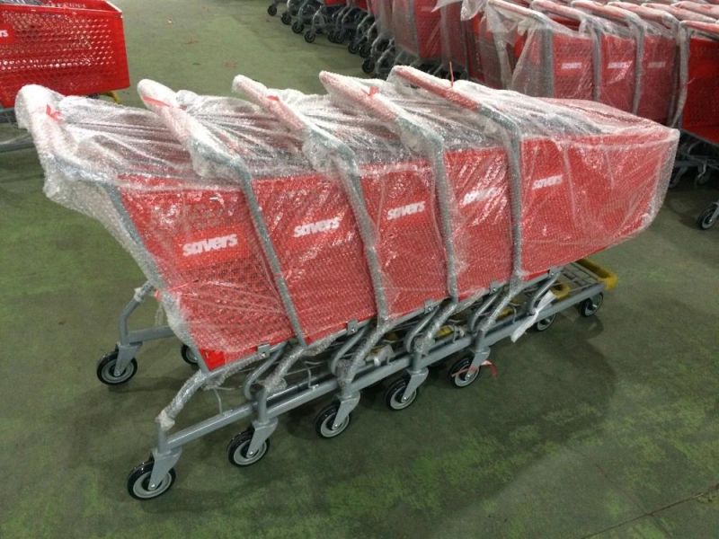 125L Plastic Supermarket Wheeled Shopping Hand Trolley Cart