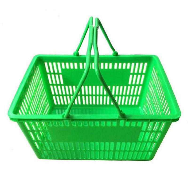 Fashionable Portable Supermarket Shopping Basket Metal Carry Shopping Basket Chrome Basket