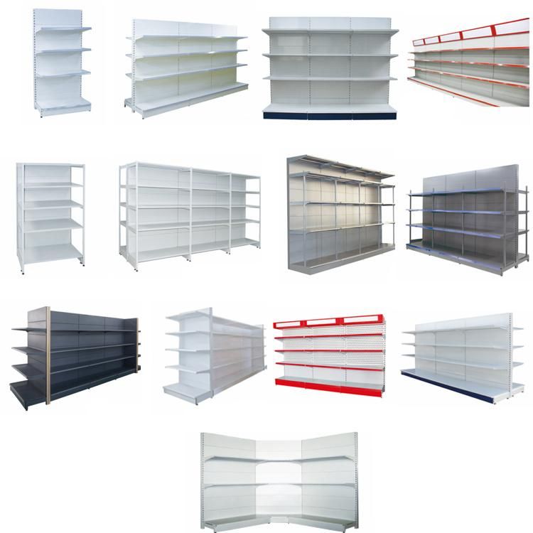 Grocery Customized Metal Gondola Shelving Supermarket Shopping Display Shelf and Retail Store Rack