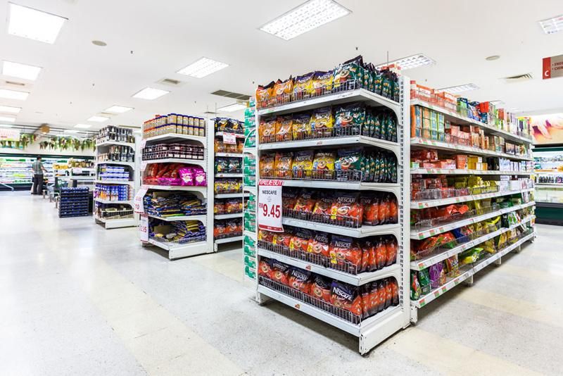 Popular Double Sides Back Holes Supermarket display Rack