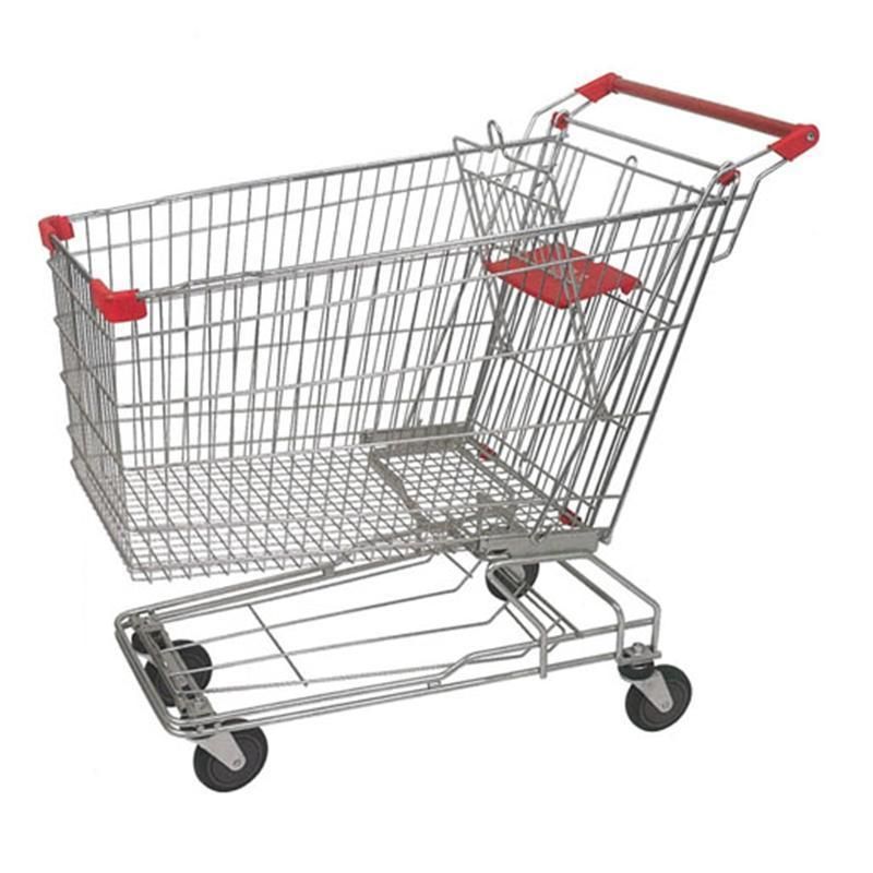 Sale Four-Wheeled Supermarket Shopping Cart Retail Store Heavy Shopping Trolley