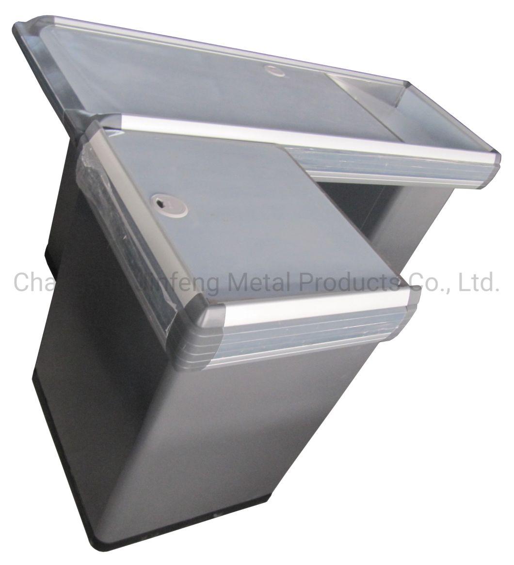 Supermarket Metal Cashier Desk Convenience Store Checkout Counter Jf-Cc-088