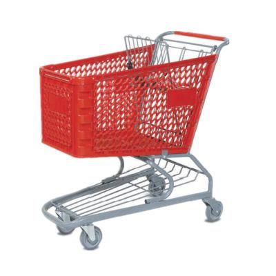 Plastic Shopping Cart Grocery Store Steel Trolley Supermarket Shopping Carts