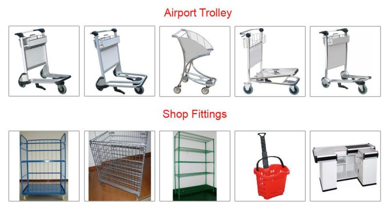 Supermarket Trolley Telescopic Handle Rolling Baskets