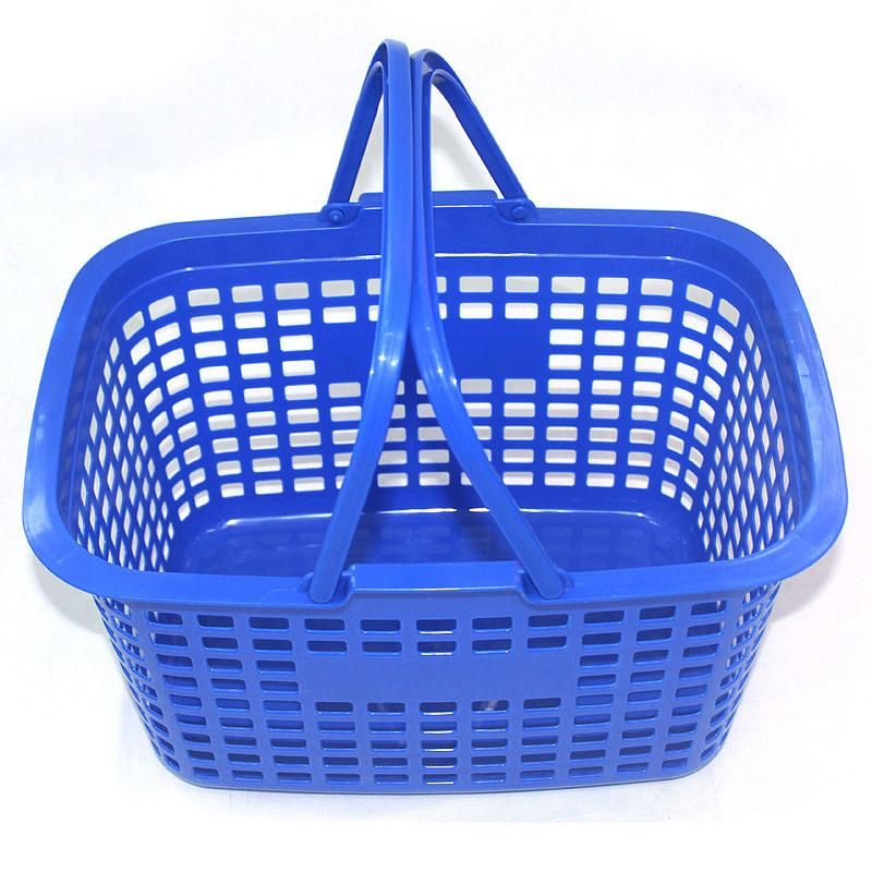 25L New Design Rolling Plastic Steel Handle Shopping Basket for Store