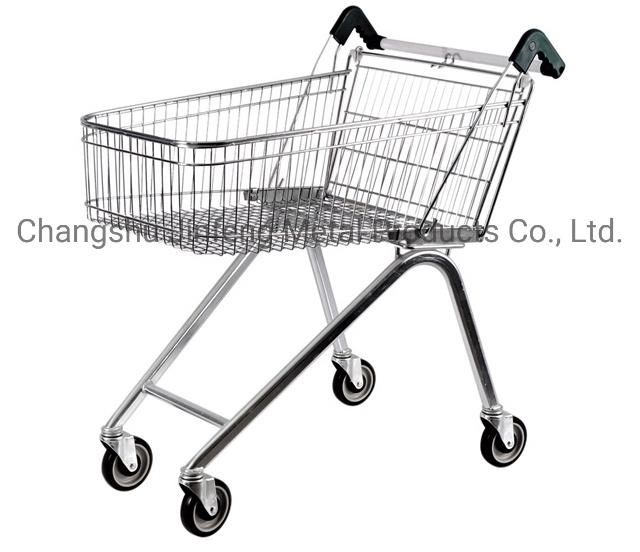 Supermarkets Equipment Metal Shopping Carts Trolleys with Wheels