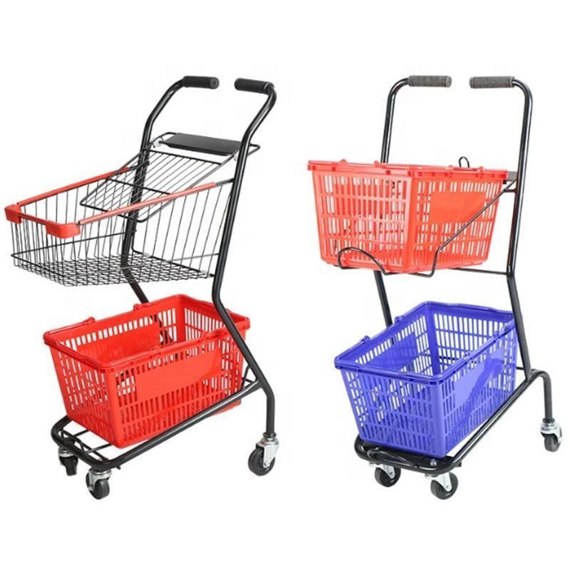 Light Folding Shopping Trolley Bag Supermarket Shopping Trolley with Seat