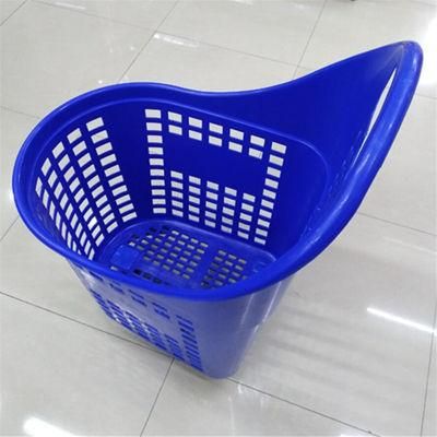 Supermarket Used Big Hand Pull Plastic Shopping Trolley Basket