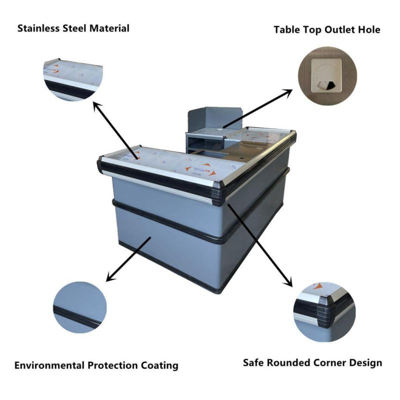 Factory Direct Sales Stainless Steel Supermarket Checkout Counters