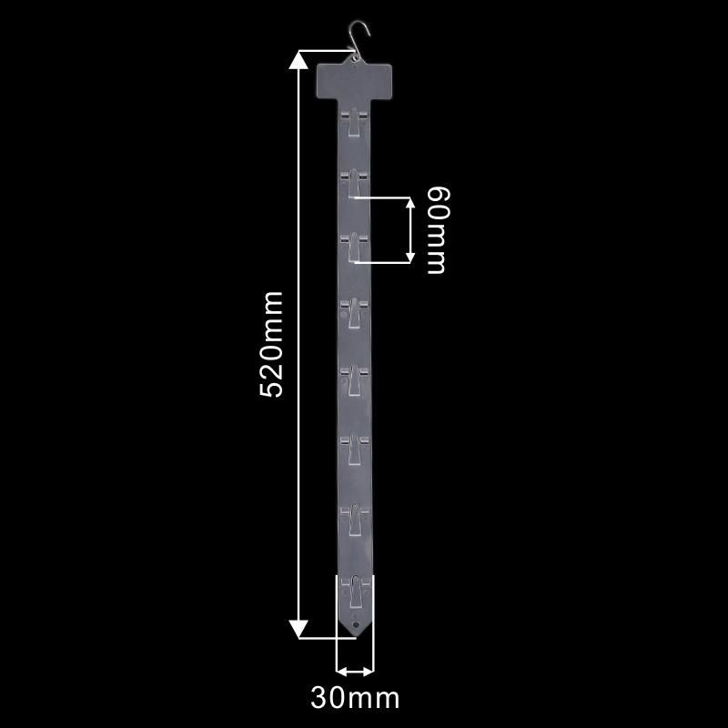 Plastic PP Hanging Display Clip Strips with Hook for Supermarket