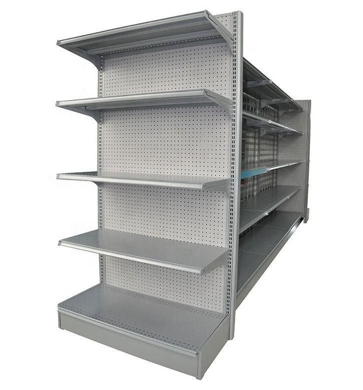 Flat Rear Wall Cable Car Supermarket Shelves