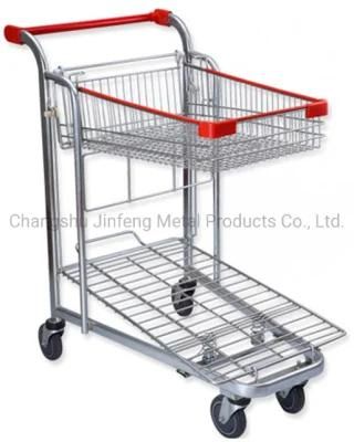 Promotional Retail Inventory Wholesale Folding Shopping Cart Trolleys