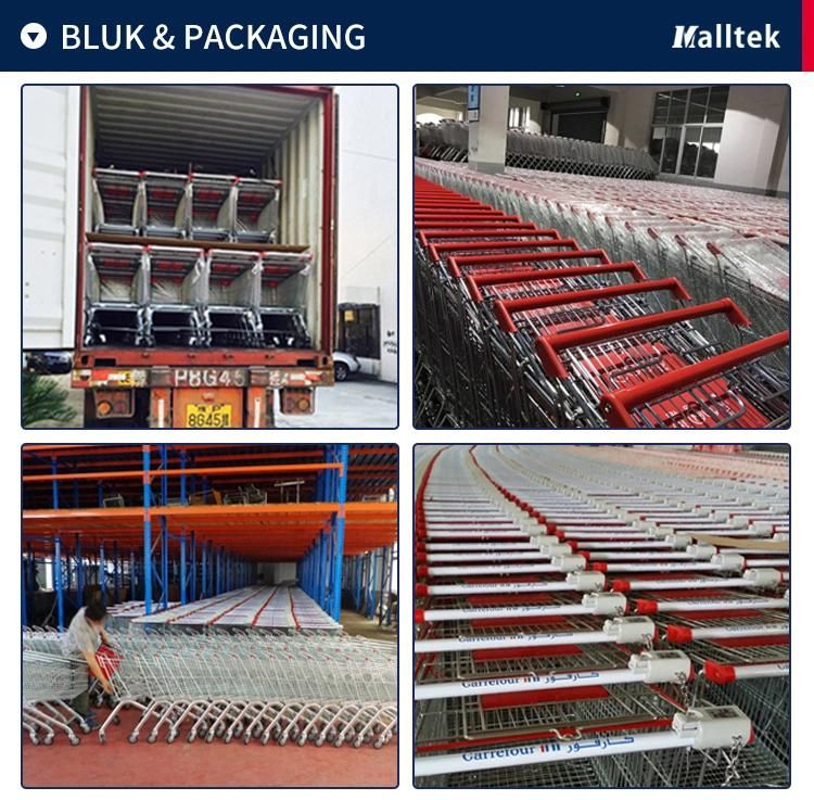 China-Made Heavy Duty 180L European Metal Hypmarket Trolley for Sale