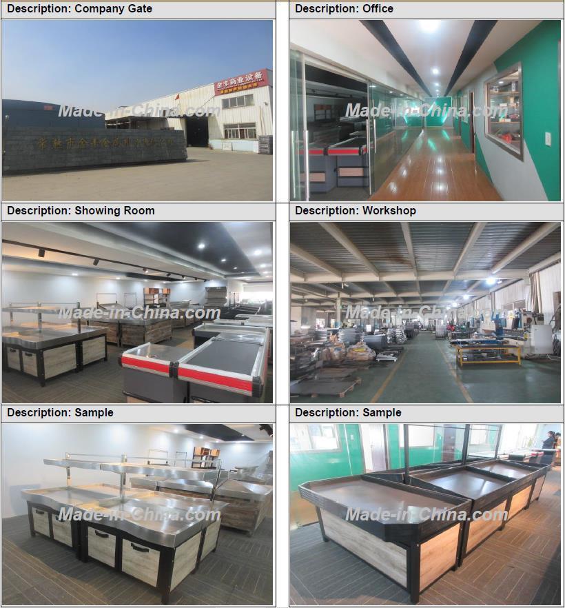 Supermarket Equipment Table Top Counter Showcase for Cooked Food