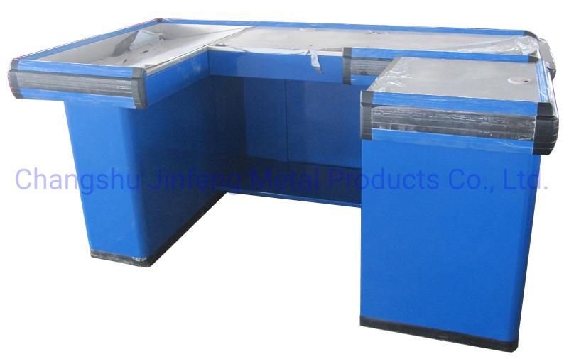 Supermarket Stainless Steel Top Cover Casher Table