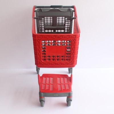 220L Factory Direct Sale Wholly Plastic Supermarket Trolley