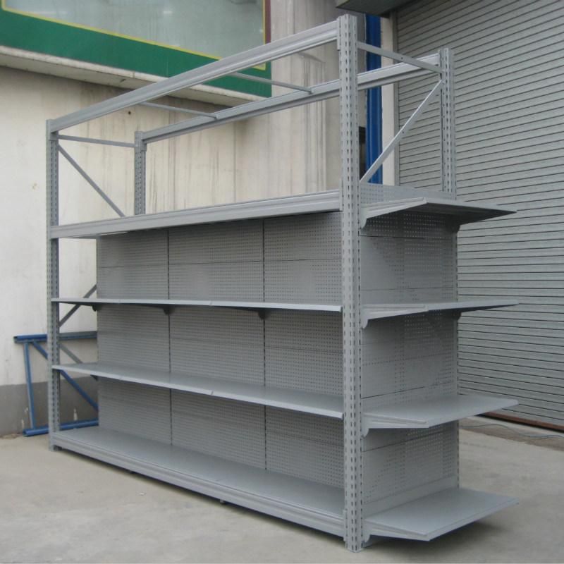 Heavy Multi-Funcation Metal Supermarket Display Gondola Shelf