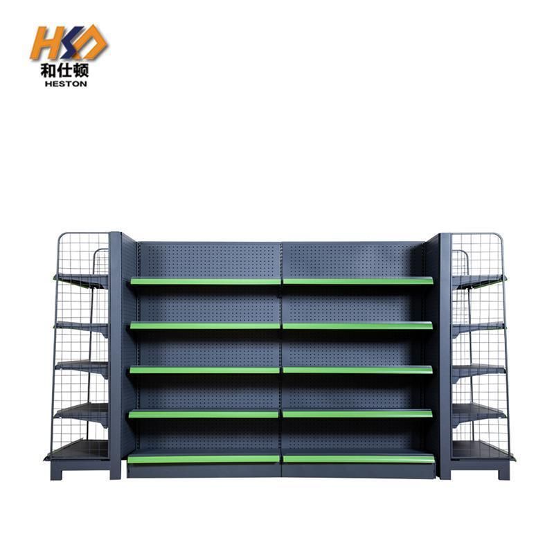 Retail Store Double Sided Cheap Metal Pegboard Rack Merchandise Display Supermarket Gondola Shelf