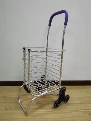 35L Portable Aluminum Alloy Folding Shopping Trolley Cart