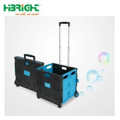 Supermarket Expanding Folding Shopping Trolley Cart with Lid and Handle