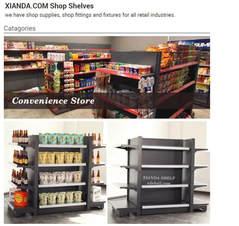 Shelving Gondola Retail Store Display Shelf Gondole Supermarket Equipment Plastic Shopping Basket