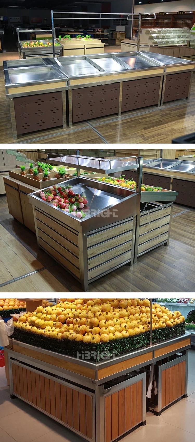 Store Fruit and Vegetable Rack with Crates