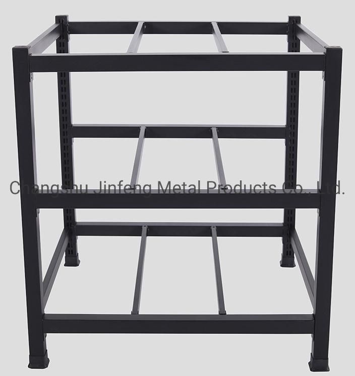 Supermarket Steel-Wood Shelf Convenience Store Beverage Promotional Display Stand