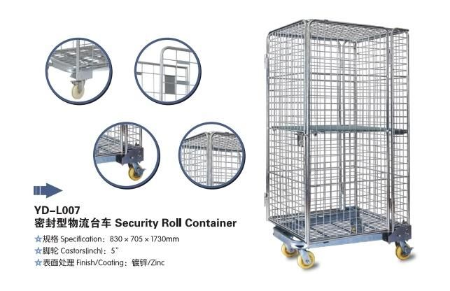 Cheap Price Supermarket Grocery Shopping Carts Security Roll Container