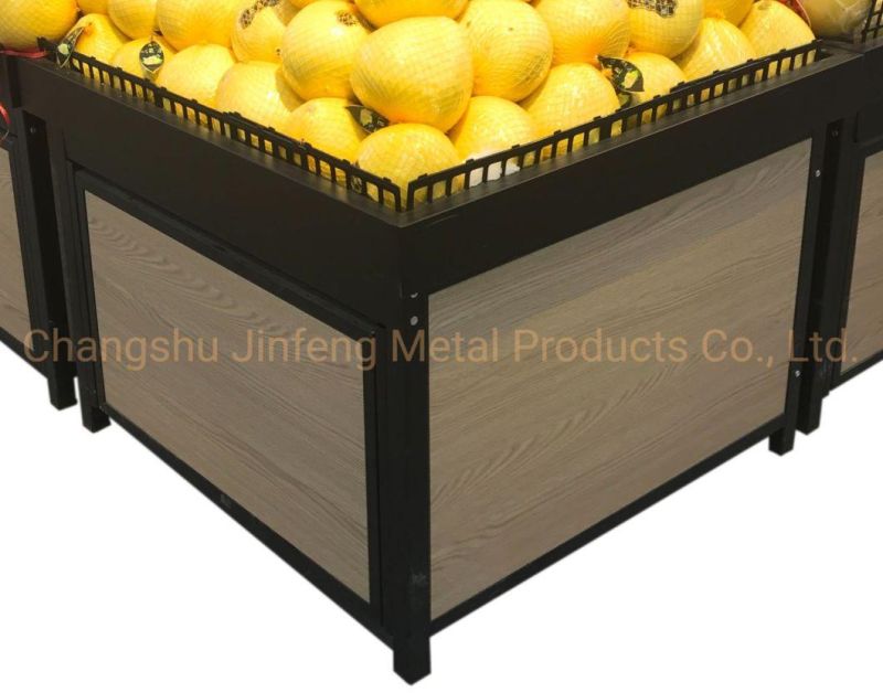 Customized Supermarket Wooden Display Shelf for Vegetable and Fruit