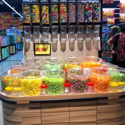 Plastic Candy Dispenser Gravity Bin Dry Food Dispenser for Supermarket