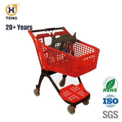 New Type of Pure Plastic Shopping Trolley Cart