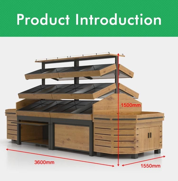 Popular Design Fruit and Vegetable Display Stand for Supermarket