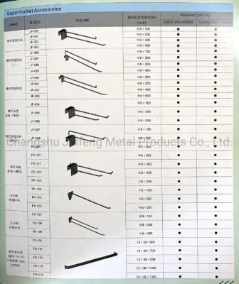 Supermarket Accessories Tube Hook Double Wire Display Hook Jf-Osa-017