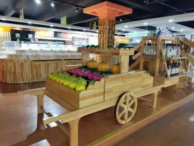 Beautiful Wooden Fruit Cart with Ce Certification