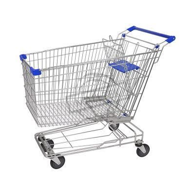 New Designed Store 125L Metal Grocery Cart with 5inch Wheels